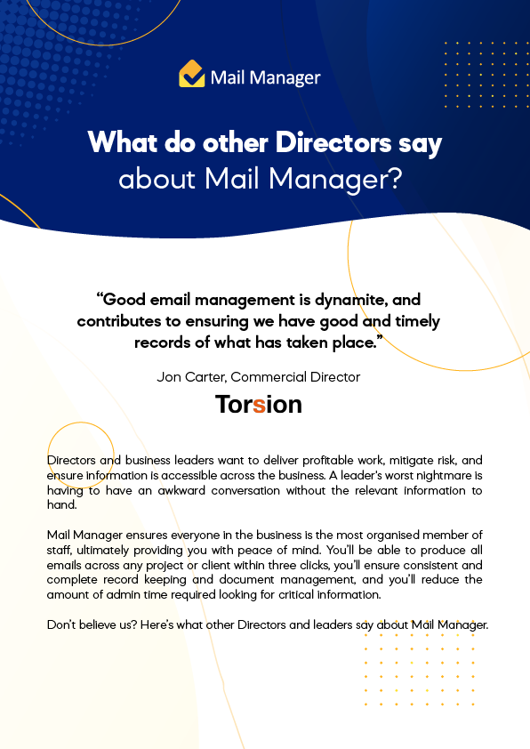 sendoff mail to manager